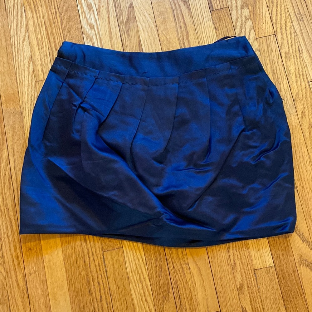 Dark blue pleaded skirt